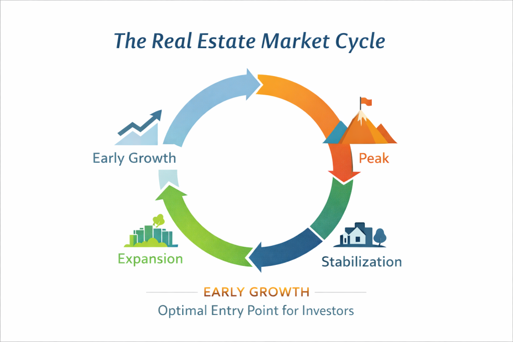real estate market cycle infographic